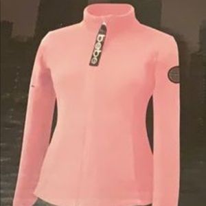 Bebe sport pink full zip fleece sweater